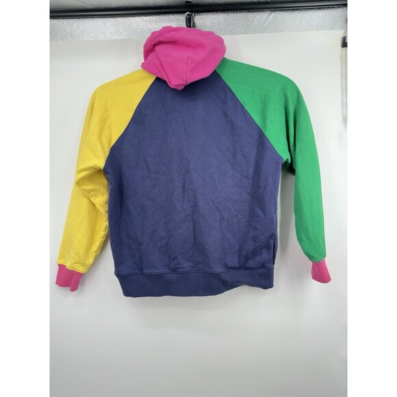 Teddy Fresh X Looney Tunes retro Embroidered Color Block Hoodie Sweatshirt XS - Picture 3 of 11
